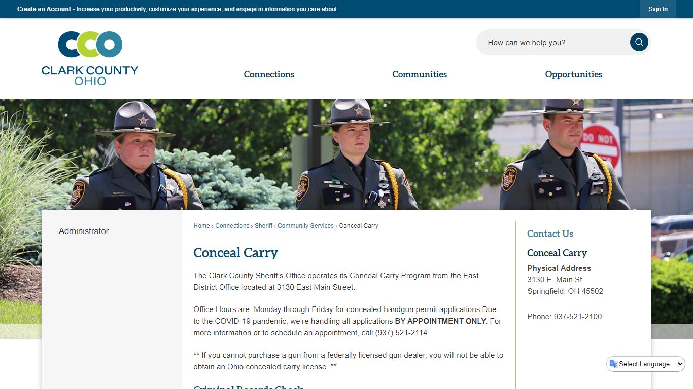 Conceal Carry | Clark County, OH - Official Website